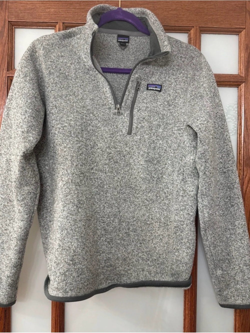 Patagonia kids Gray Quarter-Zip Fleece Sweater